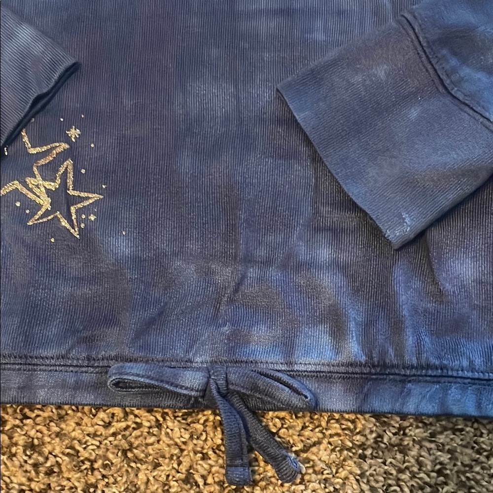 SO Blue Kids Hoodie with Star Accents - Picture 3 of 7